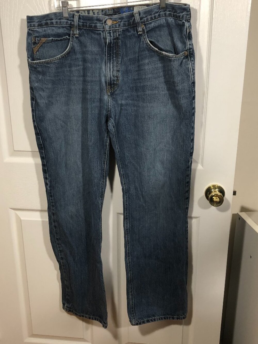 Ariat Men M4 FR Relaxed Boot Cut Jeans Dark Wash‎ 38x32